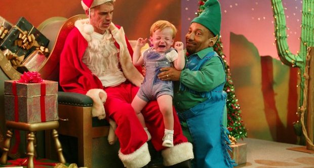 bad santa midget dwarf movie capture still kid lap