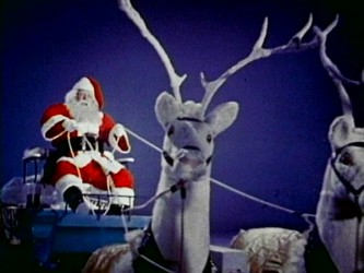 santa and creepy reindeer